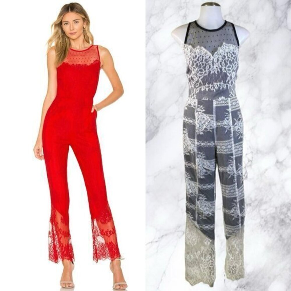 X by NBD Rafaela Jumpsuit in Black and White
